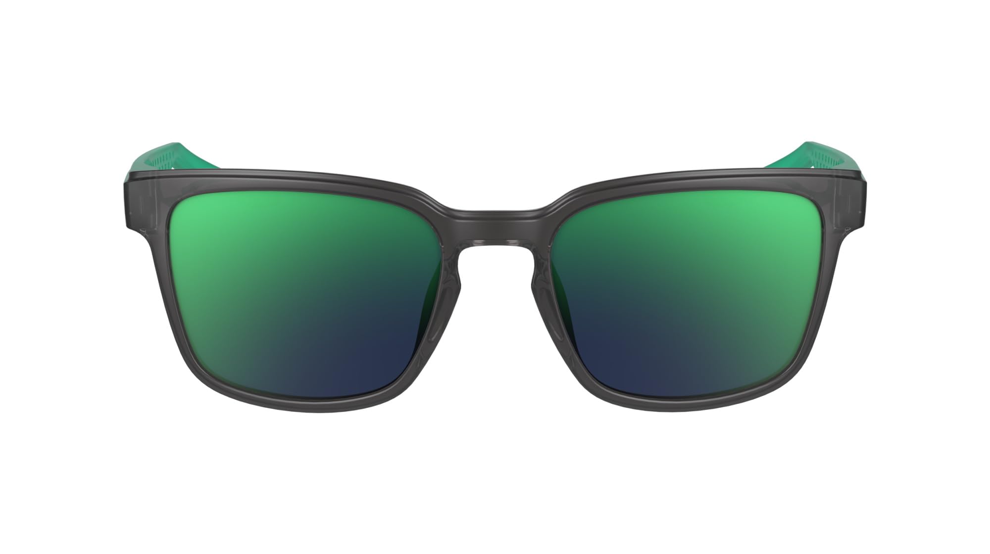 Nike Nike Livefree Iconic N Iu4882x Quadratische Sonnenbrille für Herren, Mattschwarz/Grün verspiegelt, One Size