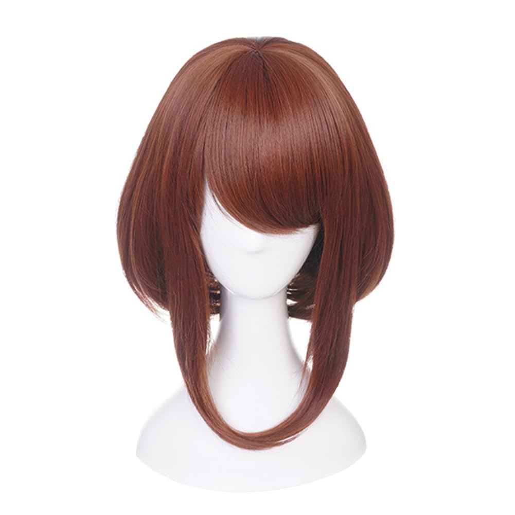 Zhongkaihua MHA Uraraka Ochako Cosplay Suit Roel Play Pink Bodysuit Uraraka Ochako Costume Set with Wig Halloween Carnival Party for Costume Adults