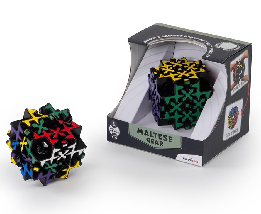 MeffertMaltese Gear - The Original Twisting Gears Cube Brainteaser Puzzle Challenge from Recent Toys - Travel Friendly Fun for Ages 9 to Adult