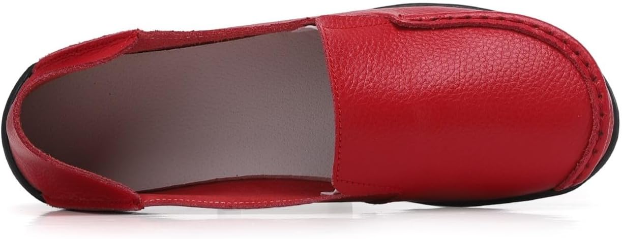 Women's Leather Loafers Comfortable Flat Shoes - Image 5