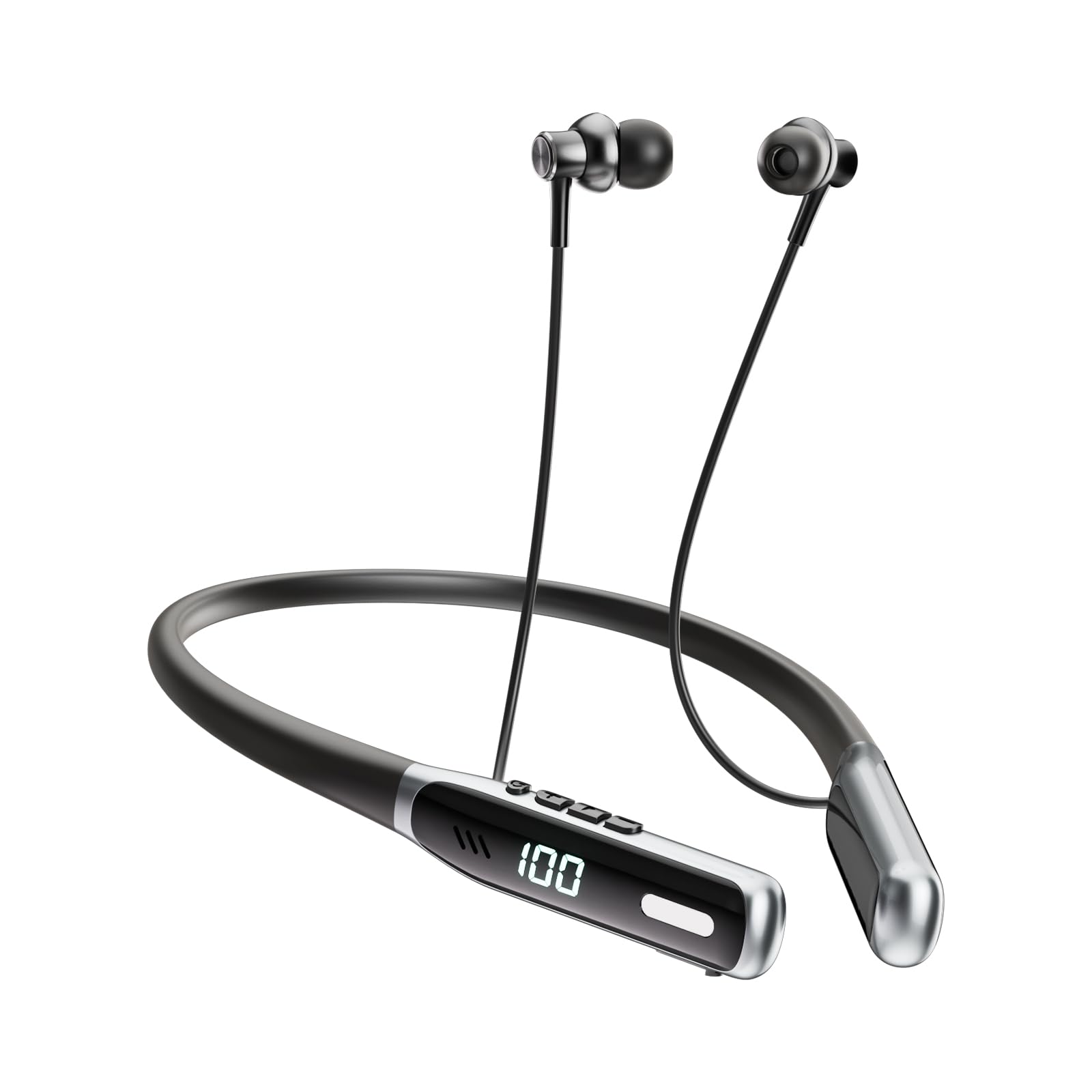 Wireless Neckband Earbuds Neckband Bluetooth Headphones with Built-in Microphone Bluetooth Headset Magnetic Earphones Deep Bass Bluetooth 5 4