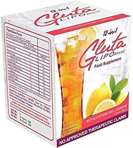 GlutaLipo Juice 12-in-1, Lemon Flavor, 10 Sachets