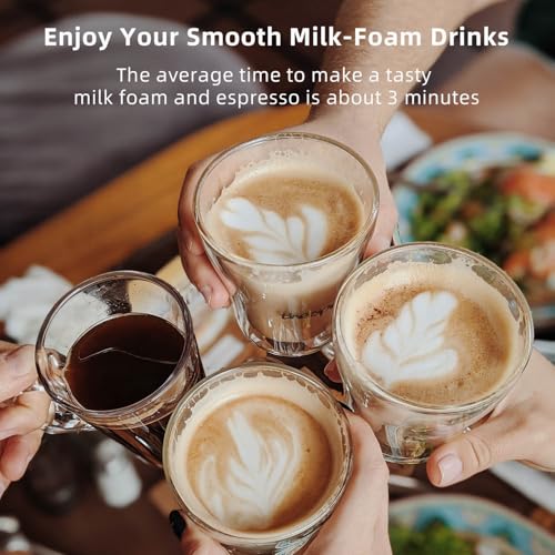 Image of STARESSO MINI Travel Coffee Maker & Manual Milk Frother, 2IN1 Portable Espresso Maker, Manual Espresso Machine Compatible with NS Capsules and Ground Coffee (White)