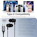 USB C Headphones Wired for iPhone 17 Air 16 15 Pro Max Plus, Wired Earbuds in-Ear Type C Earphone with Microphone for Samsung Galaxy S25 Ultra S24 S23 FE S22 S21 A16 A17 A35 A36 A53 A54 A55 A56 5G - Image 6