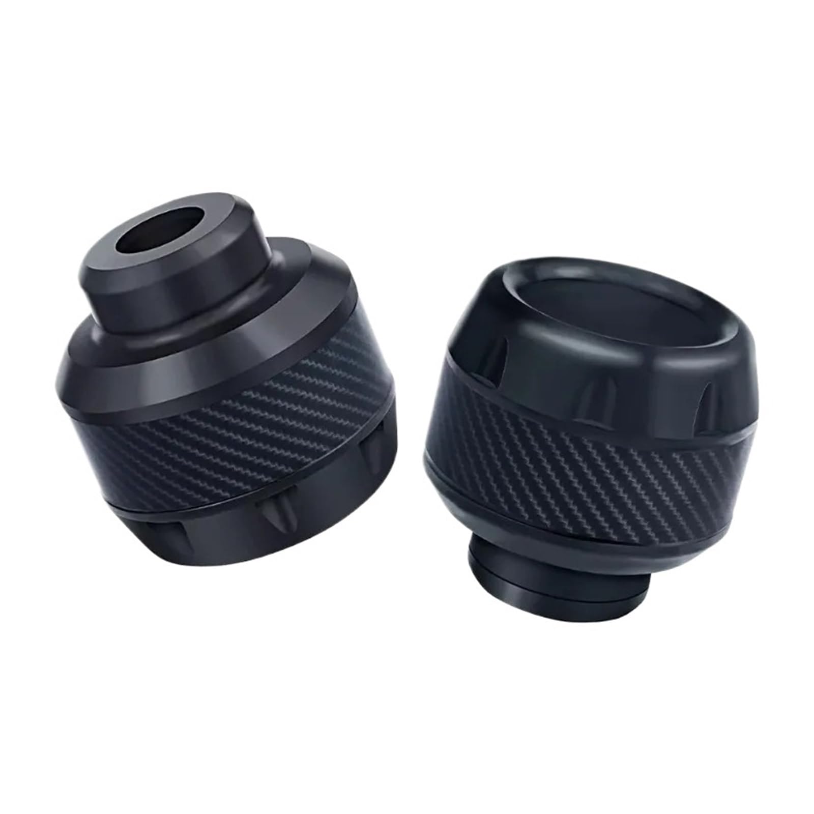 ZHAUPMCB Frame Sliders 2x Motorcycle Front Fork Frame Slider Crash Engine Protector Aluminum Universal Crash Pads(Black)