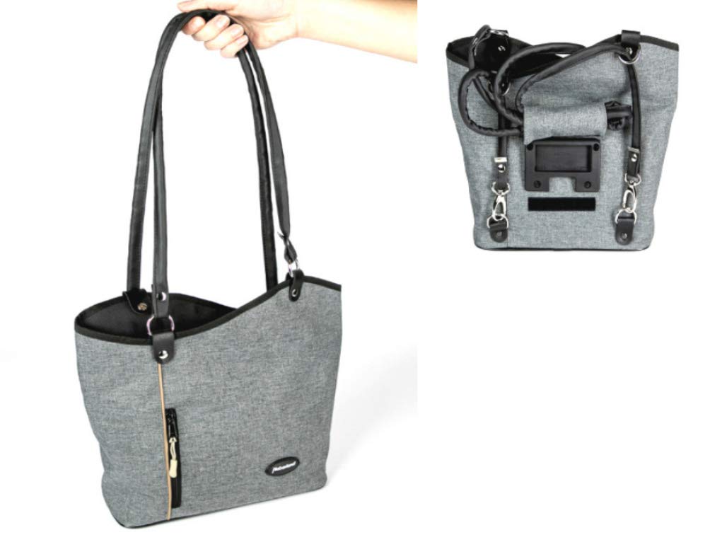Haberland Lenkertasche Rucksack Melanie grau ohne Lenkeradapter Sport & Freizeit