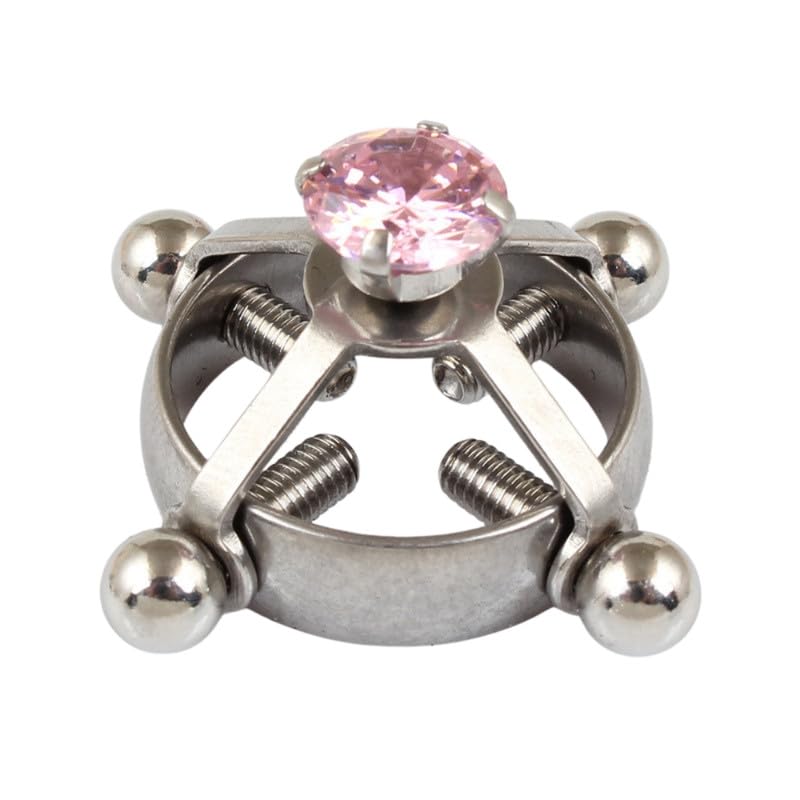 No-Piercing Zircon Nipple Ring | Adjustable Four-Way Locking Stainless Steel Body Jewelry-image-31