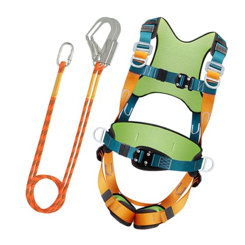 Arnés anticaídas seguro con cuerda de protección y soporte de cintura para evitar lesiones
