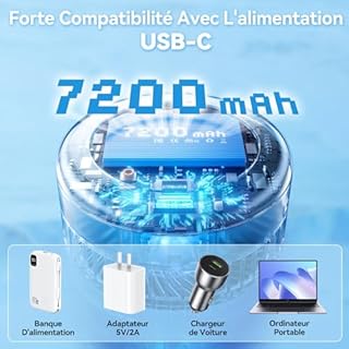 Primevolve Ventilateur Oscillant Portable Réglable en Hauteur Avec Télécommande - Pliable, 4 Vitesses, USB Sans Fil pour Chambre, Bureau, Voyage - Blanc 7,7"