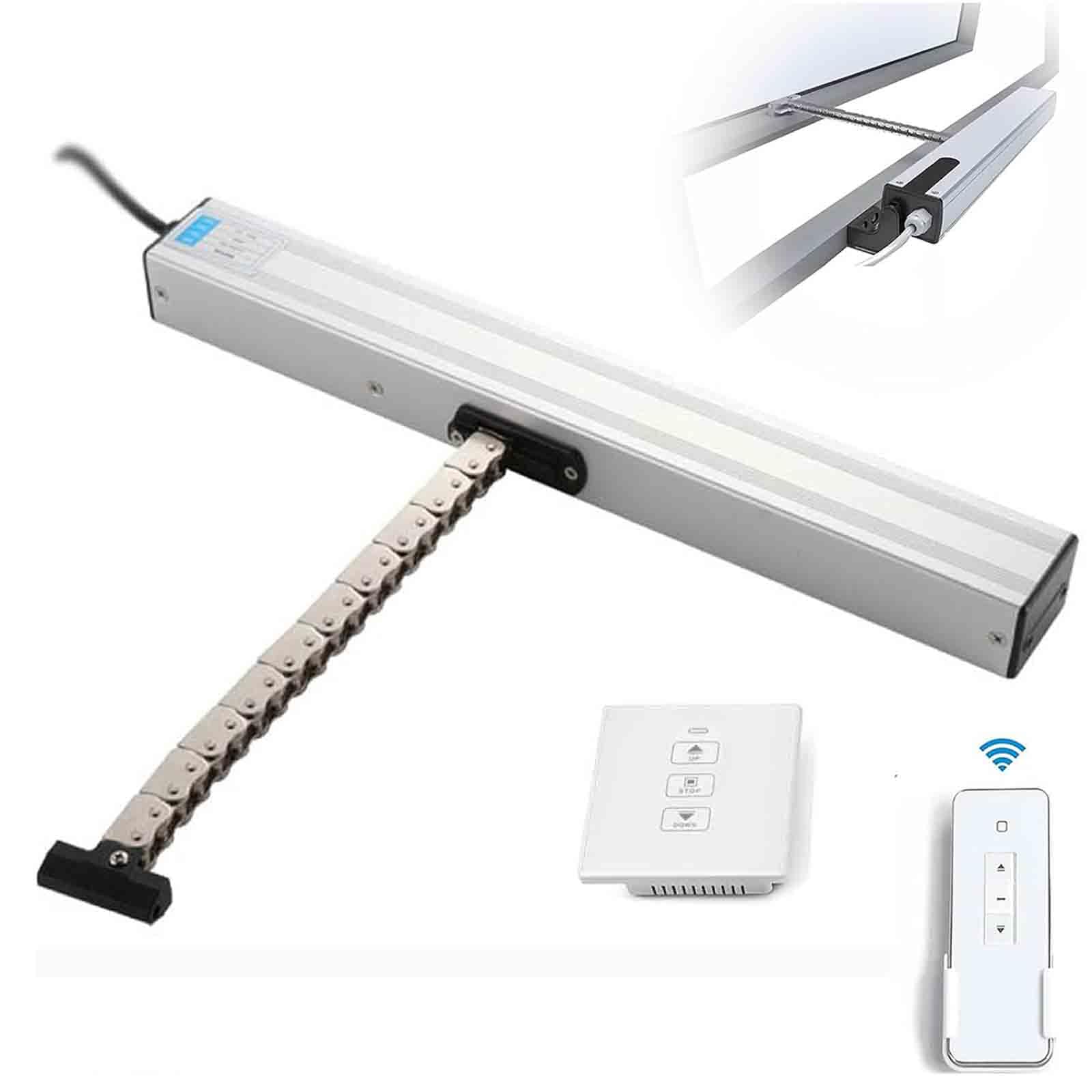 Elektronischer Fensteröffner mit Kettenantrieb, drahtlosem Regensensor, 600mm