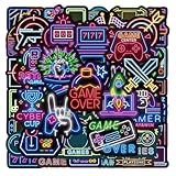 Only Romee 100 Pcs Neon Video Game Stickers, Waterproof Vinyl Gamer Decals for Laptops, Water Bottles & Skateboards, Fortnite Style Party Favors, Birthday Gifts & Classroom Rewards