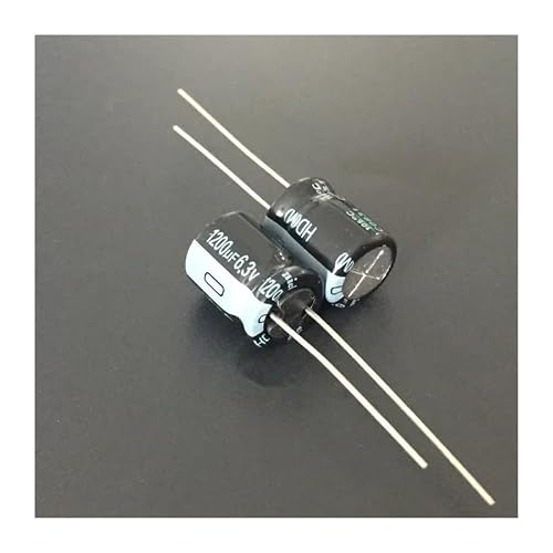 ICXLPMC 10pcs 1200uF 6.3V Series 10x12.5mm Extremely Low Impedance 6.3V1200uF Aluminum Electrolytic Capacitor