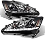 ACANII - For [Halogen Model] 2006-2010 Lexus IS250 IS350 LED Black Light Bar Projector Headlight Headlamps Left+Right