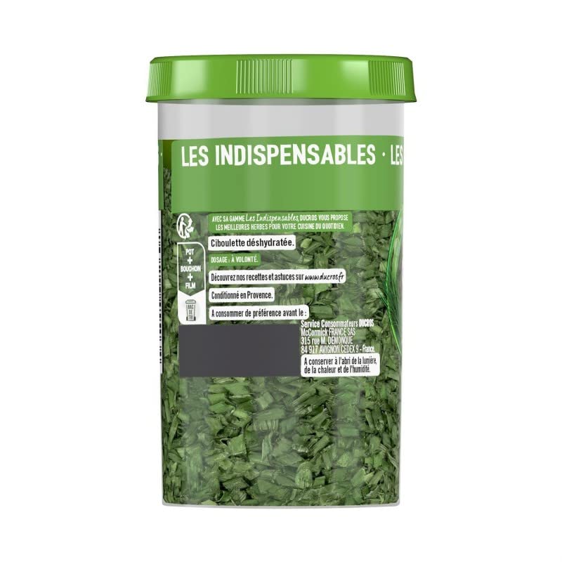 DUCROS - Ciboulette séchée en boite - 11g - Idéal pour parfumer vos plats - Epicerie salée - Lot De 4