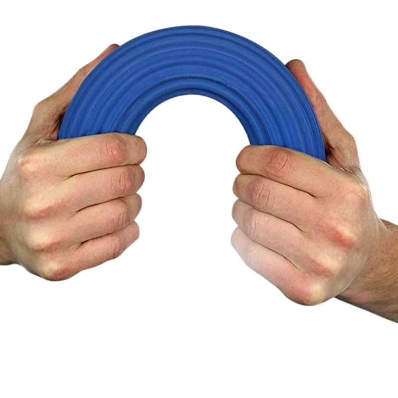 Barre de Musculation Élastique - Renforcement des Avant-Bras & Poignets - Rééducation, Échauffement & Entraînement - Résistance moyenne (Bleu) ou Élevée (Vert) - Facile à Transporter & Durable