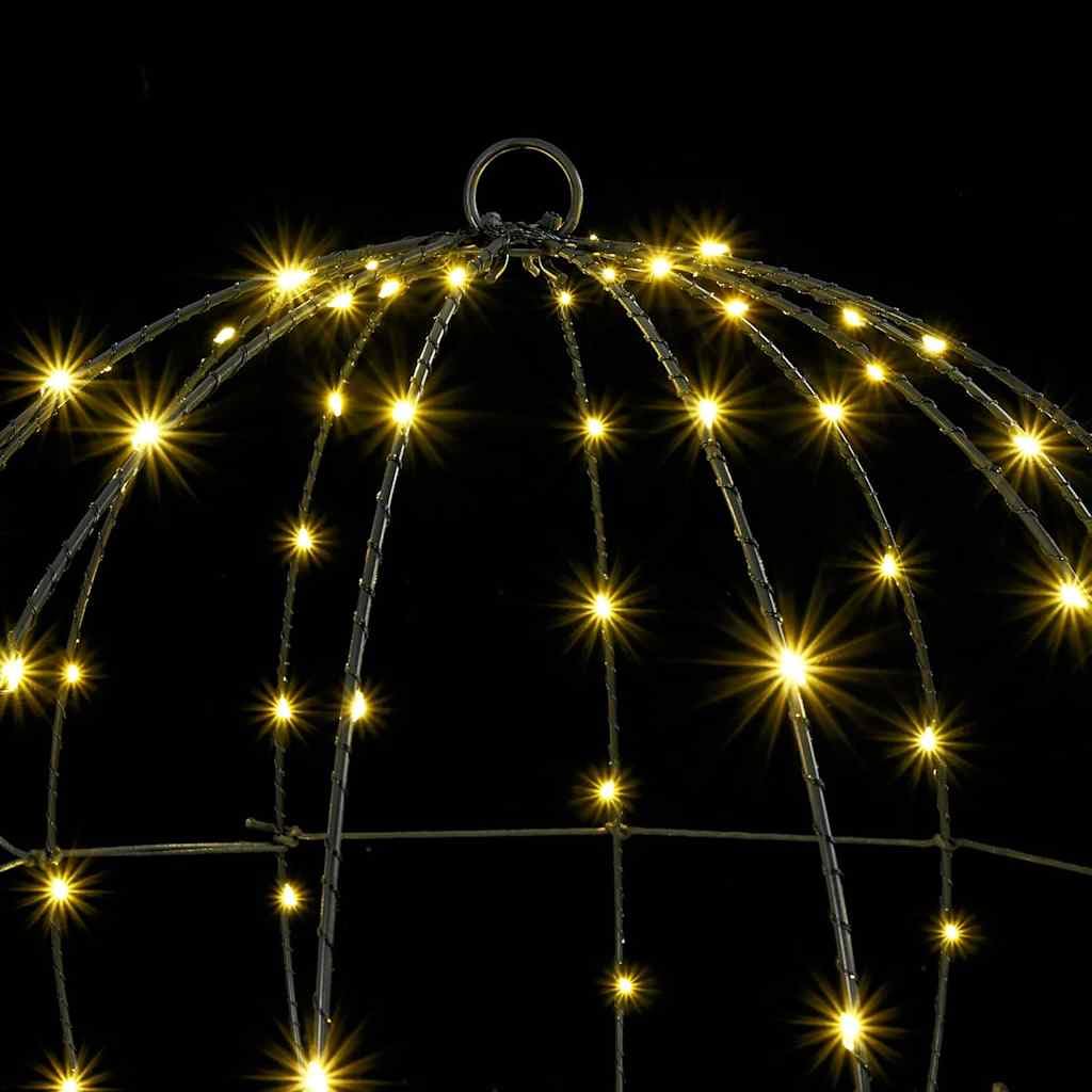 Sfera natalizia con 160 LED in metallo, bianco caldo, 50 x 50 x 52 cm