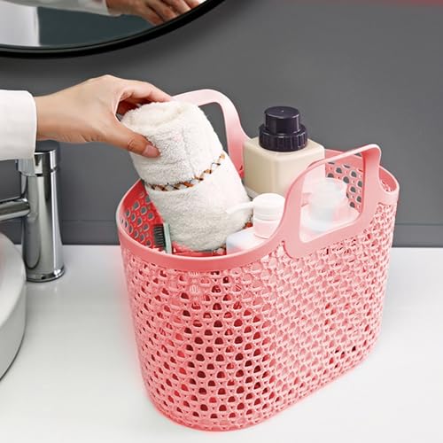 Caddy de douche portable en plastique creux avec double poignée - 4