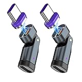 MIGRALEX USB C Magnetic Adapter (2 Pack) USB C to Type C 90 Degree Adapter 16PIN PD 240W Right Angle Adapters Magnet Charging Connector for All Type C Phone Tablet Laptop Devices