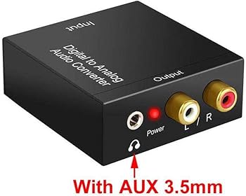 デジタルSPDIFオーディオアナログコンバーター3.5mmステレオコネクタ Amazon | 光デジタル対応DAコンバーター S/PDIFデジタル音声