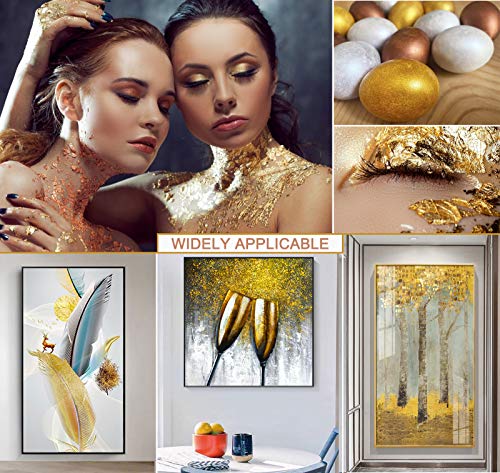 Blattgold Imitation 3 Flaschen Gold Flakes Metallic Folien Flocken für Harz Nageldekore Handwerkliche Verzierungen 10g… – Bild 5