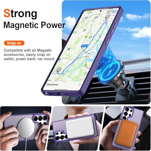 Image of DIZORO Polycarbonate Matte Case for Samsung S25 Ultra 5G Translucent Frosted Hard Back Phone Case Anti-Fingerprint Anti-Slip Shockproof Protective Case Cover for Samsung Galaxy S25 Ultra 5G DEEP