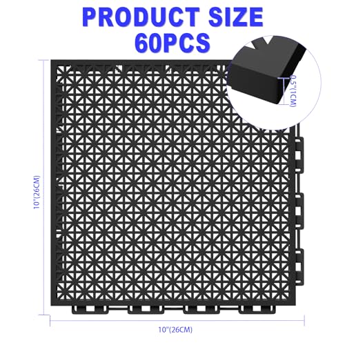 Dalles de sol modulaires emboîtables de qualité supérieure noir mat - 4