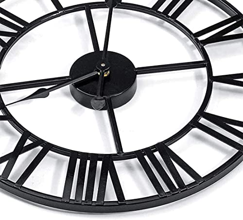 Reloj de pared analógico metal 24 pulgadas silencioso miniatura 2