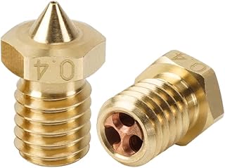 5PCS 0.4mm,0.5mm,0.6mm,0.8mm,1.0mm Clone CHT Nozzle V6 Brass Copper Nozzles High Flow Extruder Print Head for 1.75mm 3D Printer Parts (1.0mm, V6)