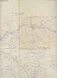 1 CARTE DEPLIANTE EN monochrome DE BOUAR (CROQUIS PROVISOIRE - S.G. A.E.F. CAMEROUN) - NB 33 X - OUBANGUI-CHARI/ DE DIMENSION 60 Cm X 70 Cm - Echelle 1/120000e.