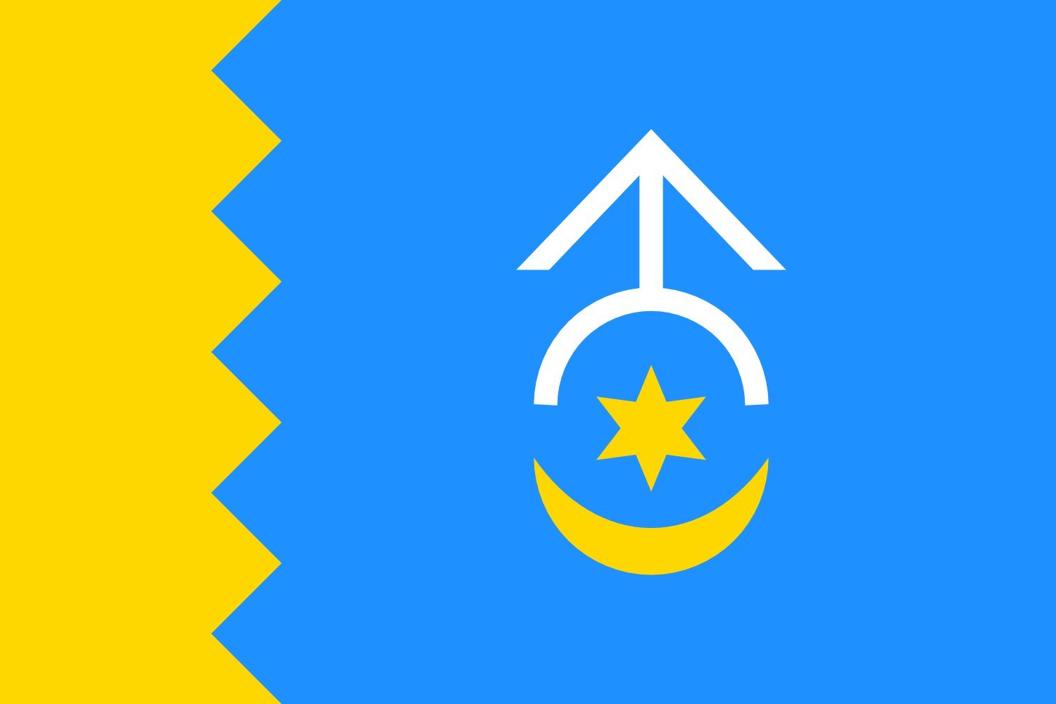 Drapeau de Kaharlyk raion grand format pour mât extérieur et décoration