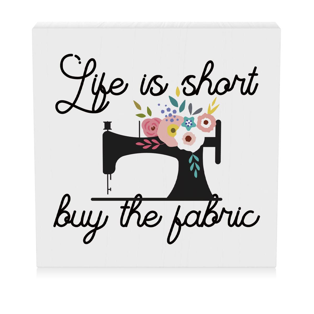 MUBIAO Quilting Gifts Sewing Gifts Sewing Room Decor Quilting Supplies Sewing Products Crochet Gifts Birthday Christmas Gifts Wooden Box Sign for Home Office Bedroom Living Room Desk Table Decoration