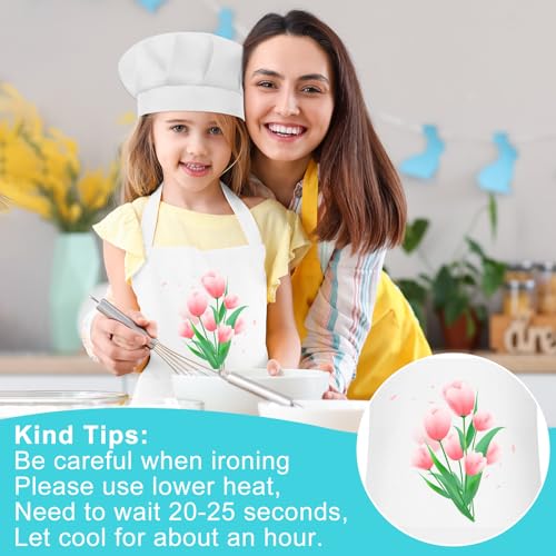 Bouiexye 1 Set Kids Apron and Chef Hat Set Children Apron Adjustable with 2 Pockets Children Chef Painting for Cooking Baking Painting Crafts Making (White) - Cosy Home Interiors Bouiexye 1 Set Kids Apron and Chef Hat Set Children Apron Adjustable with 2 Pockets Children Chef Painting for Cooking Baking Painting Crafts Making (White) - Image 4