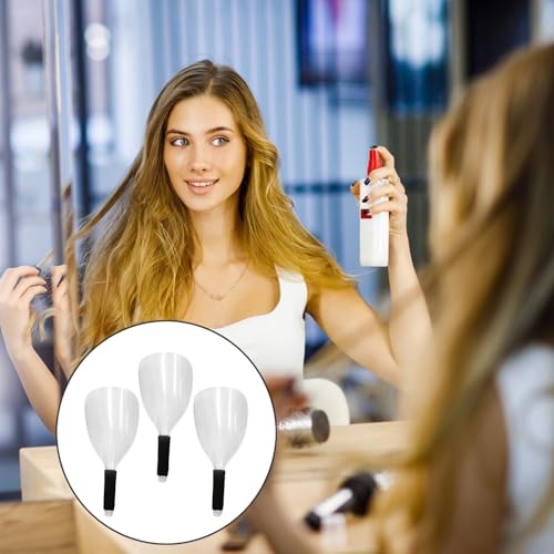 3 protectores faciales transparentes para peluquería con mango esponjoso miniatura 3