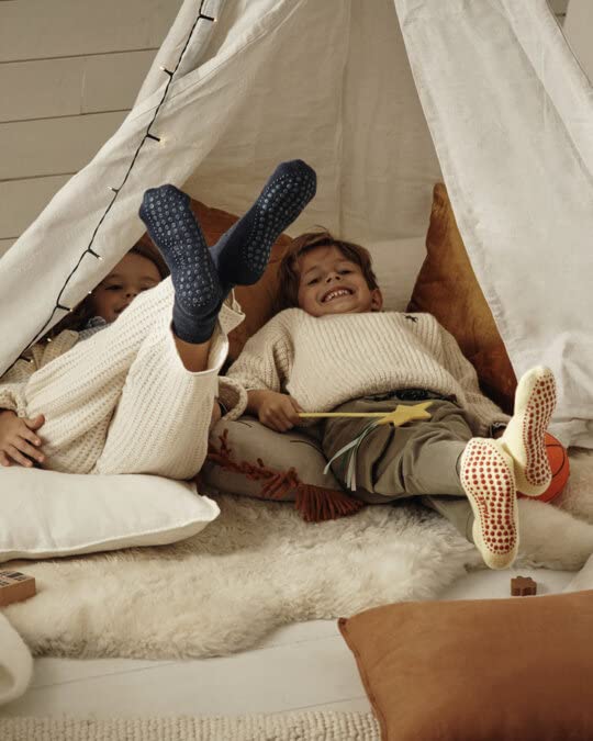 FALKE Unisex Kids Catspads Slipper Socks, Wool Cotton, Grips, 1 Pair4