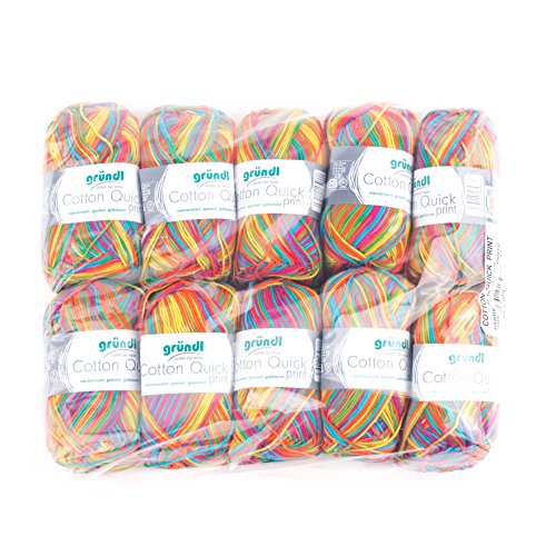 Gründl 861  205 Cotton Quick Print Yarn  Carneval, 35 x 24 x 7 cm