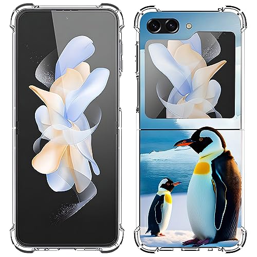 Coque pour Galaxy Z Flip 5 pingouin protection antichoc intégrale TPU