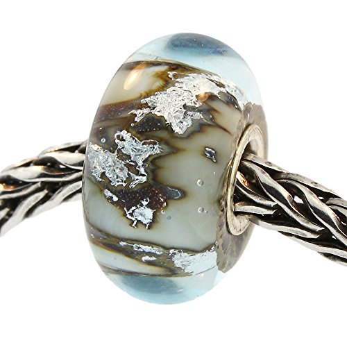 TROLLBEADS Authentic Glass 62009 Silver Mountain