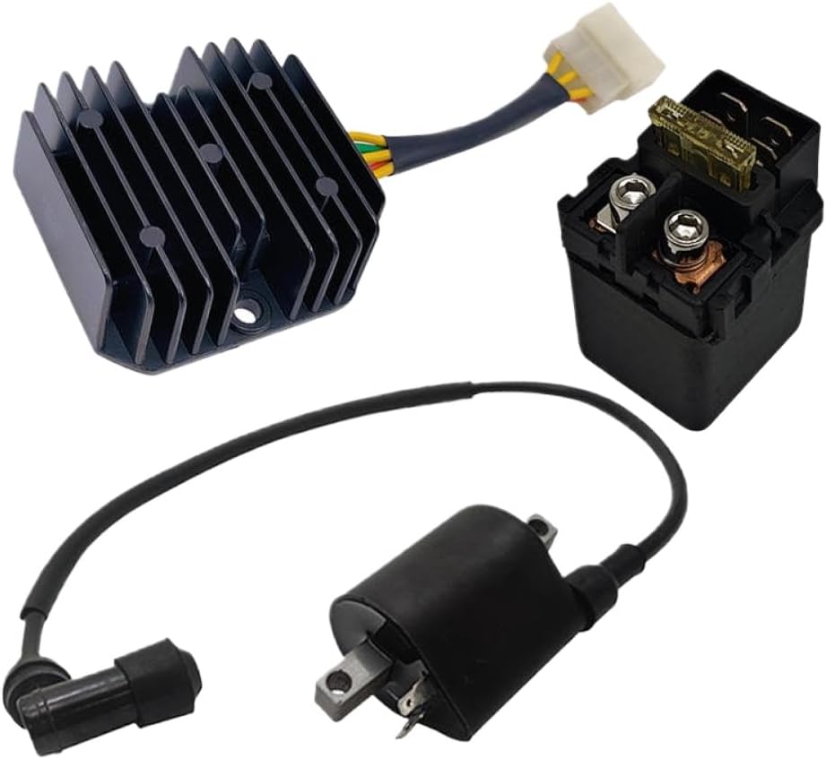 Regulator Rectifier Ignition Coil and Relay Solenoid 22012 22004 22007 Compatible with Linhai 260CC 300CC 400CC ATV Quad