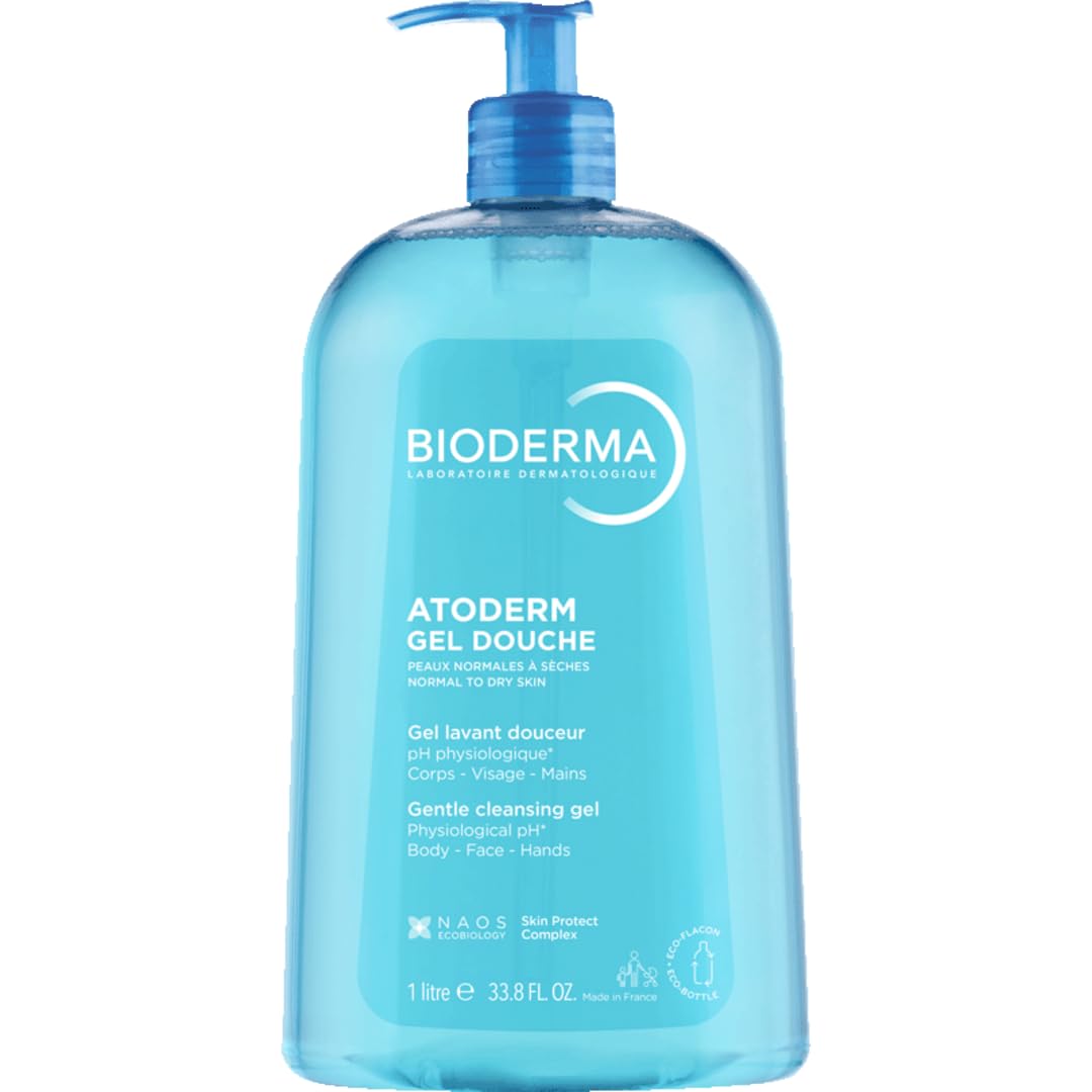 Atoderm - Hydrating Shower Gel - Moisturizing Face and Body Cleanser - Body Wash for Normal to Dry Sensitive Skin