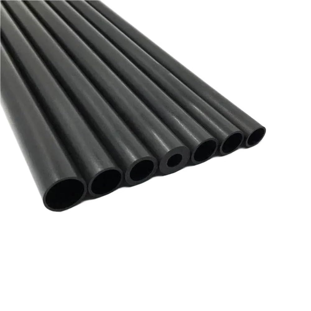 Eje de fibra de carbono Tubos de fibra carbono 500 mm for drones, materiales construcción for modelos DIY, varillas huecas 1,8 a 9 diámetro exteri0r (2 unidades)(4.5x2.5mm)