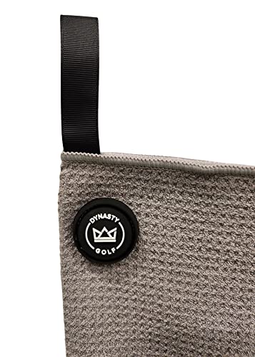 Magnetic Golf Towels For Golf Bags - Microfiber Golf Towels For Men & Women - Waffle Golf Bag Towel With Magnet (Gray) #TOP6