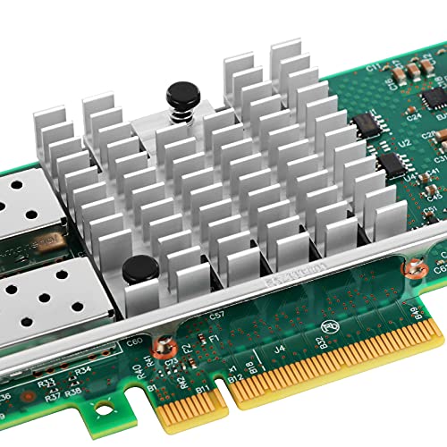 Vogzone Tarjeta de Red X520-DA2, Adaptador 10GbE 2X SFP+ PCIe 2.0 x8 NIC con Intel 82599ES, Compatible con Windows y Linux miniatura 4