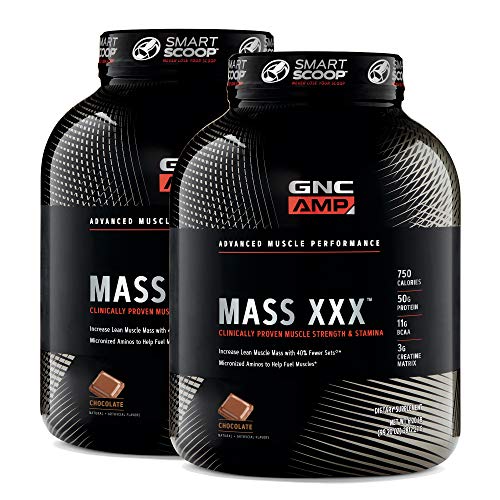GNC AMP Mass XXX - Chocolate, 6.2lbs, 50 Grams of Protein to Increase Lean Muscle