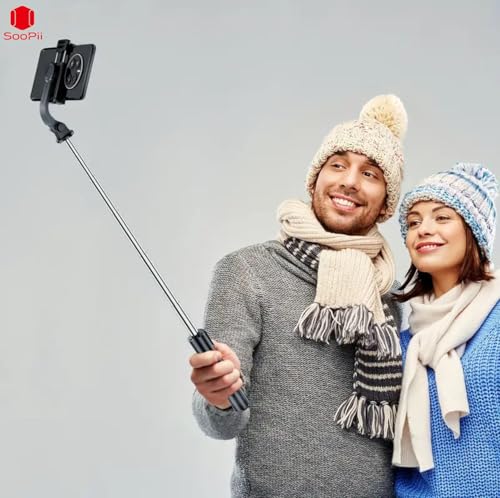 Image of SooPii Bluetooth Selfie Stick Tripod for Phones & Action Cameras - Extendable, Foldable, 360 Rotation, with Detachable Wireless Remote, Compatible with All Smart Phones.