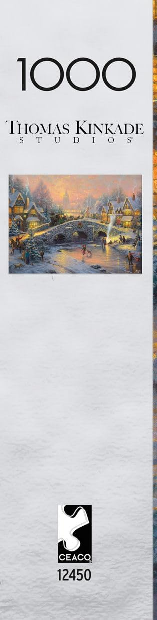 Buffalo Games – Thomas Kinkade - Spirit of Christmas - 1000 Piece Silver Select Jigsaw Puzzle - Festive Holiday Puzzles for Adults – Precision-Cut Pieces, Winter Artwork, Relaxing Fun