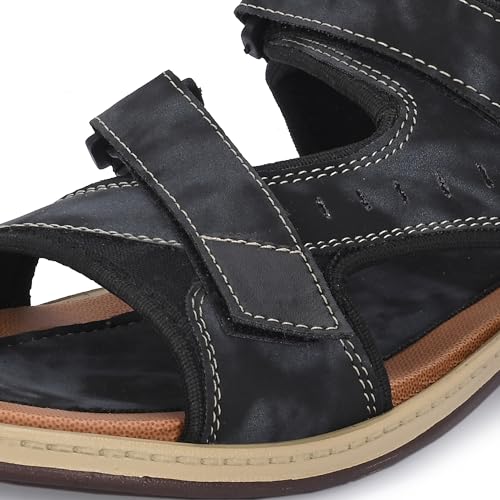 Image of Centrino Men's Sandal |Fisherman EVA Sandals with Cushioned Insocks, Hook & Loop Strap | Trendy and Sporty Design, Premium Upper, Closed Sandal - For Spring Summer Travelling, Walking (2332)