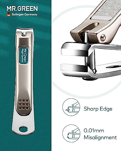 MR.GREEN 3 pcs Nail Clippers Set Premium Stainless Steel Nail Clippers & Slant EDG Toenail Clipper Cutter for Men and Women - Image 4