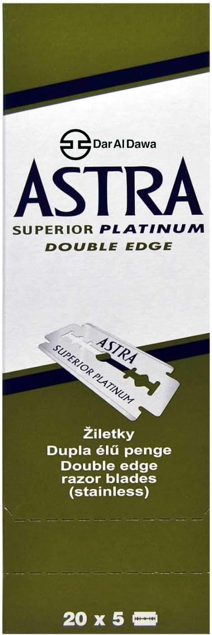 Dar Al Dawa Men Astra Superior Platinum Double Edge Shaving Razor Blades 100 Pcs-Pack Of 1 (B0CRPMC8GH) Amazon Price History, Amazon Price Tracker