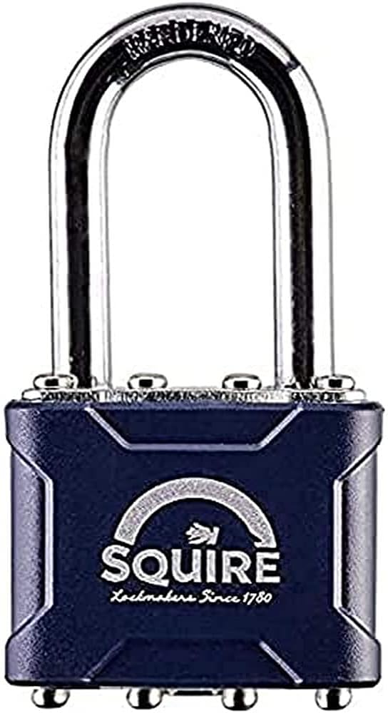 Henry Squire Stronglock Laminated Open Shackle 4 Pin Double Locking Padlock, 38 mm (Length)