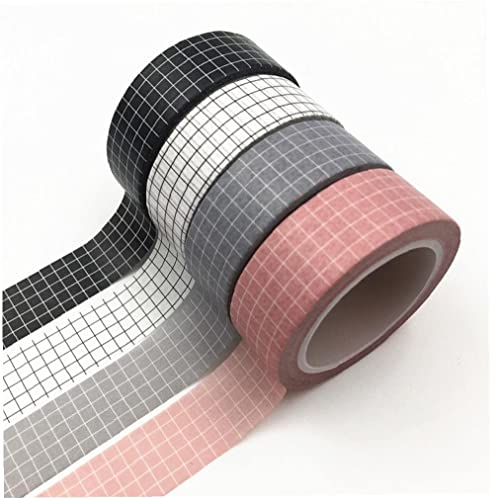 4 Rolls Washi Masking Cintas Japonés Decorar Cinta De Cuadros para Artesanías De Bricolaje Arts Scrapbooking Revista Planificadores 32.8 Pies Cover